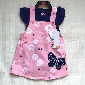 Girls Dress Bodysuit Set 9 Months NEW